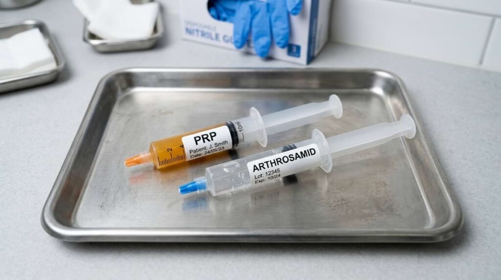 PRP vs Arthrosamid injection for knee pain