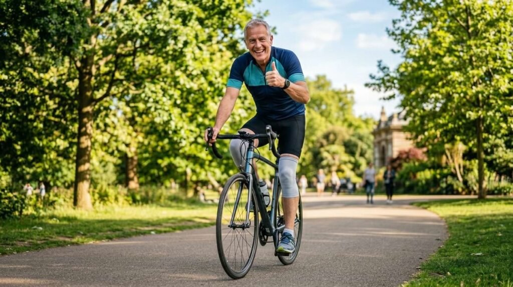 Relief from knee pain by active life