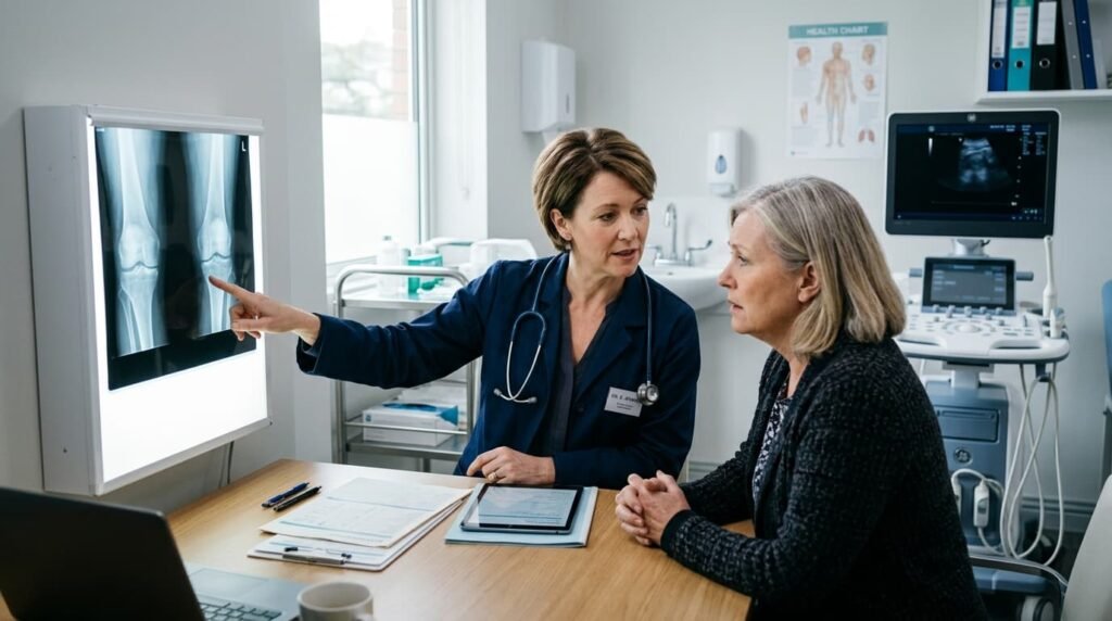 Patient Consulting Doctor About Knee Arthritis