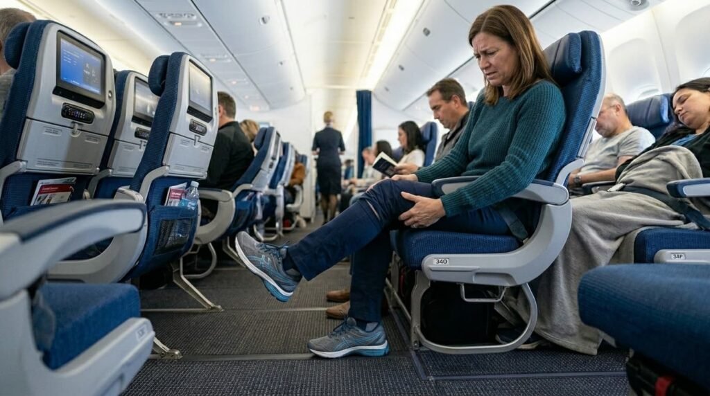 Ankle Circle Exercise for Knee Pain on Long Flights