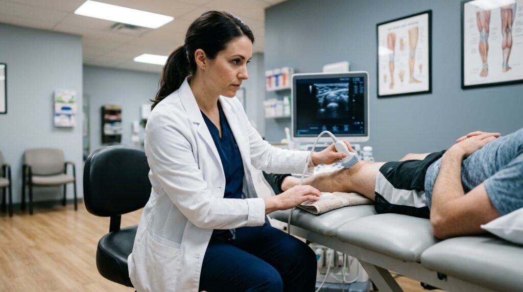 Ultrasound guided knee injection