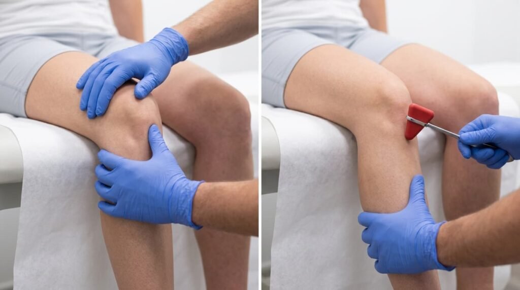 Several other conditions can cause similar front-of-knee symptoms