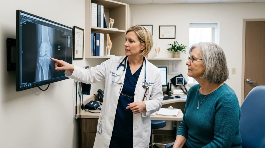 Reviewing Knee X-ray for Diabetic Pain