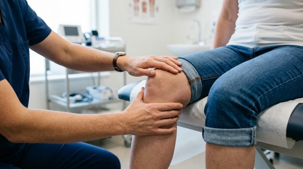 Patient Knee Joint During Clinical Assessment
