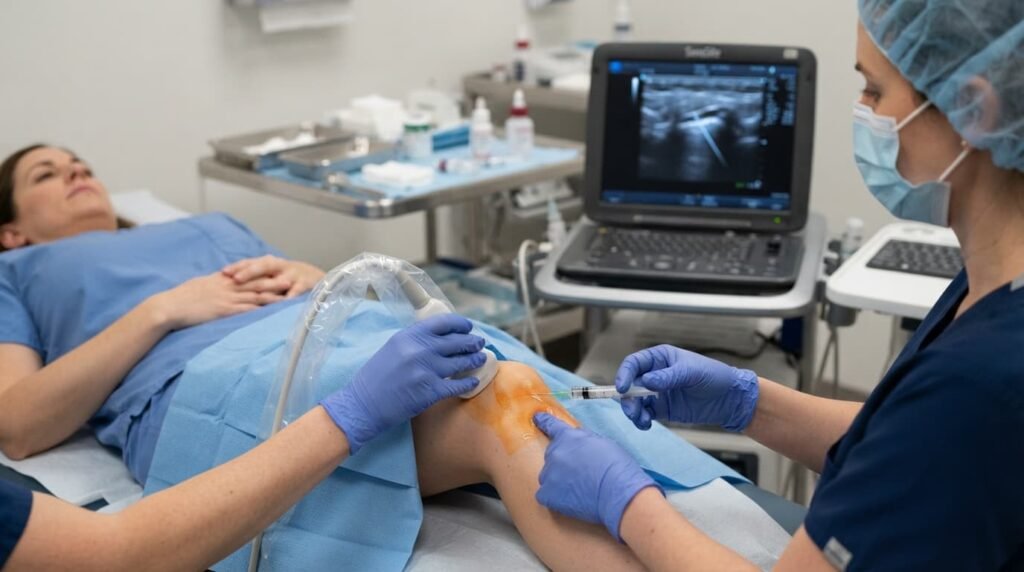 Ultrasound-Guided Injection for Bone on Bone Knee Pain