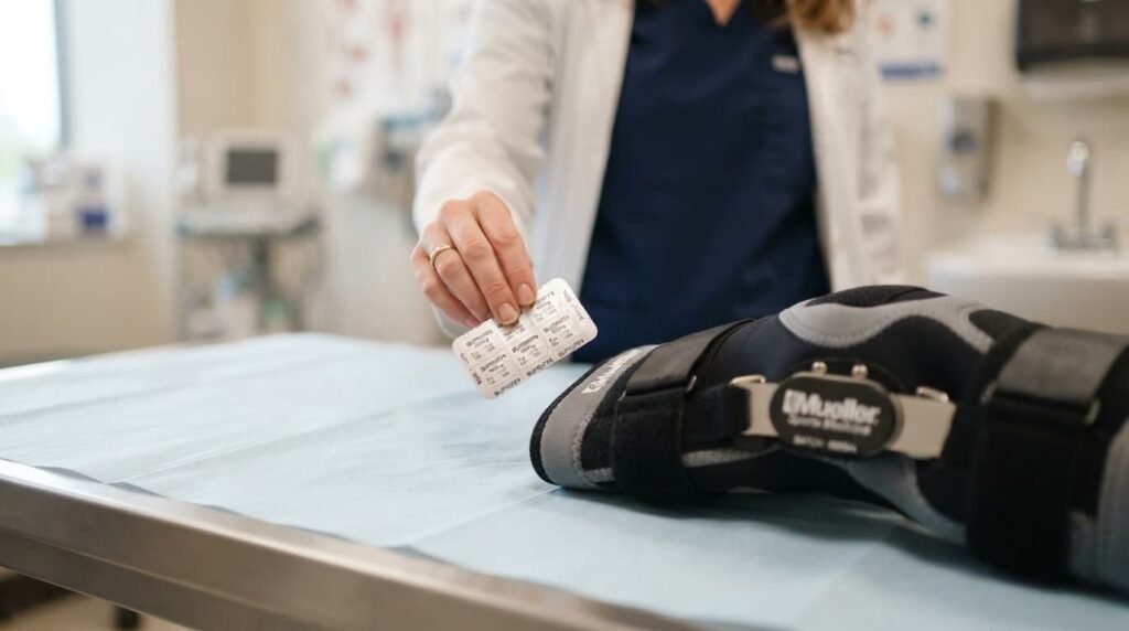 Gout Treatment Medication and Knee Support