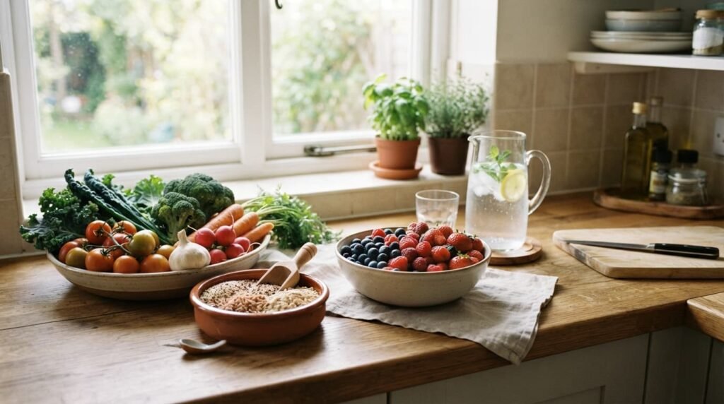 Replacing these with fruits, vegetables, whole grains, and lean proteins