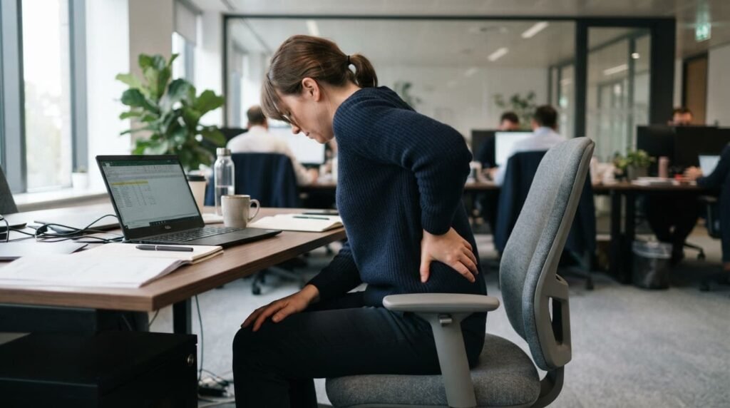 Lower back pain from sitting