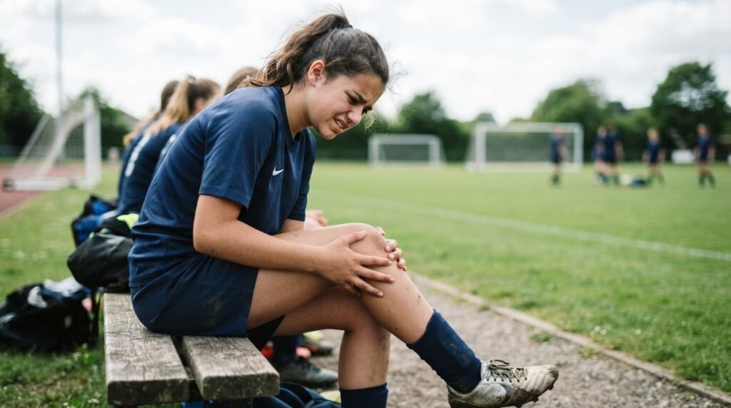 Osgood-Schlatter's disease affects growing children