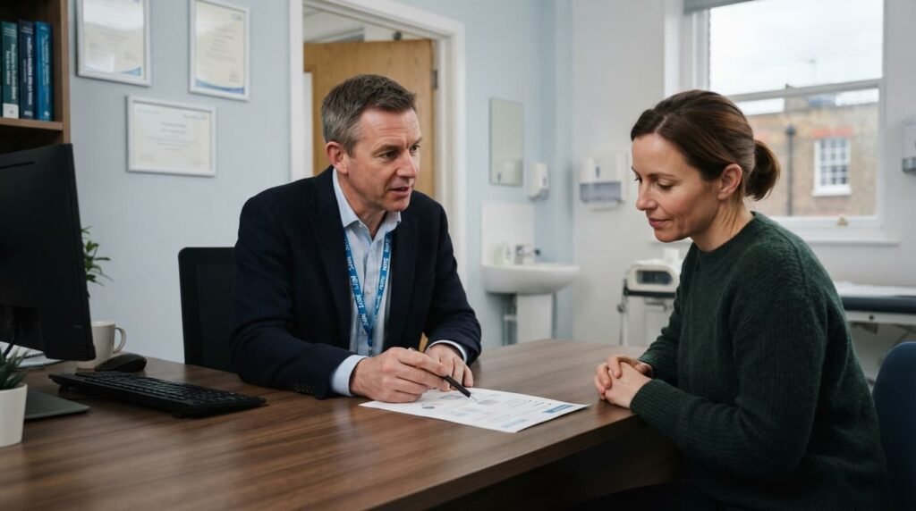 Prolotherapy Consultation Discussing Knee Treatment Plan