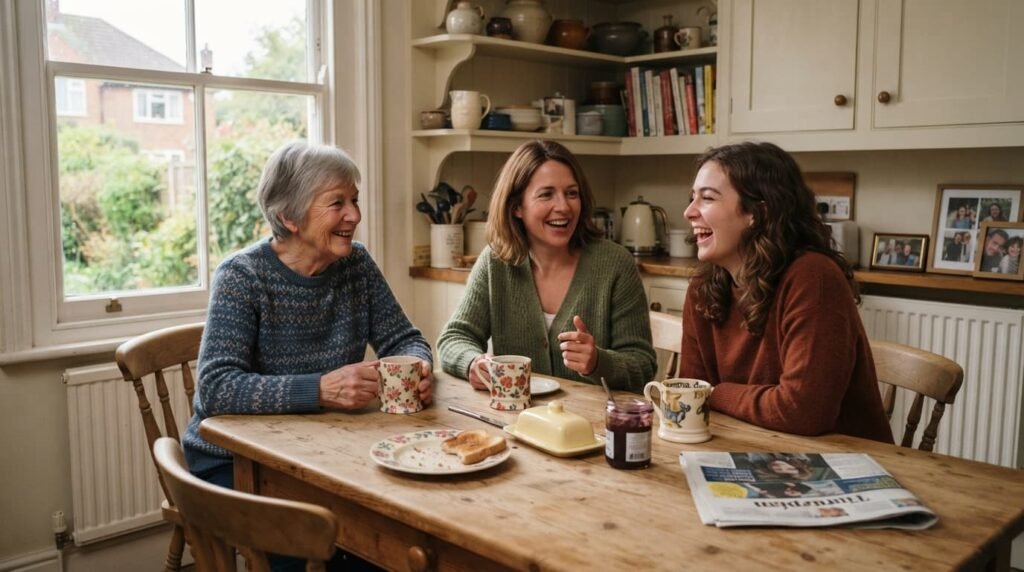 Three generations discussing family history of osteoarthritis genetic risk