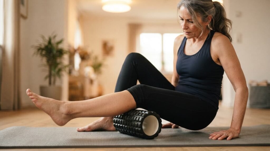 Foam rolling the quadriceps for knee osteoarthritis recovery