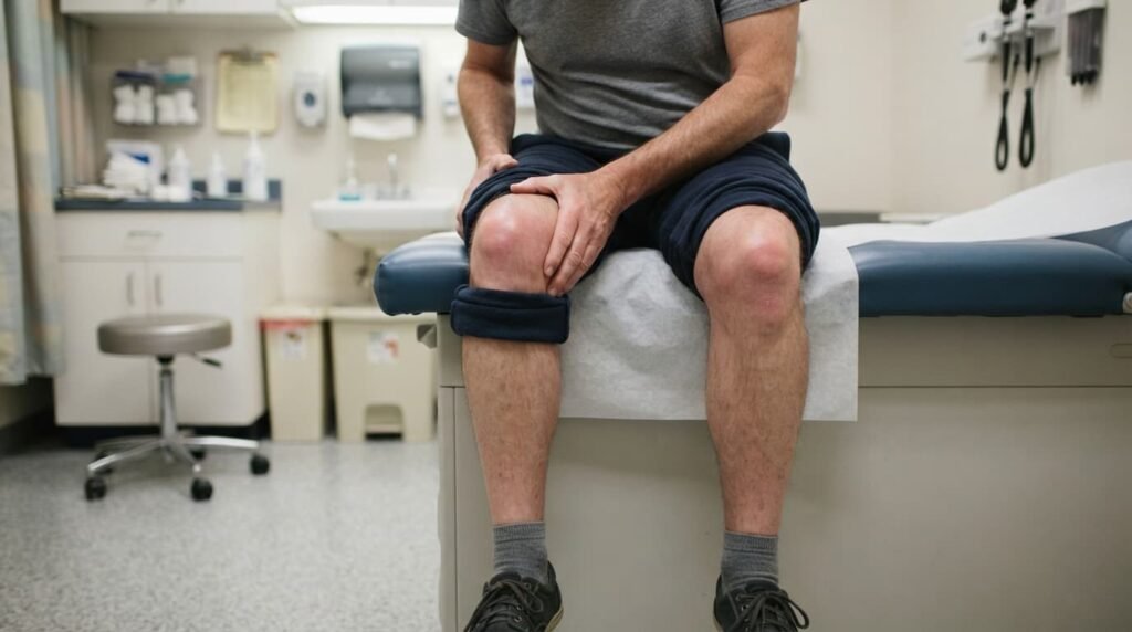 Patient Assessed For Bilateral Knee Stiffness In Clinic