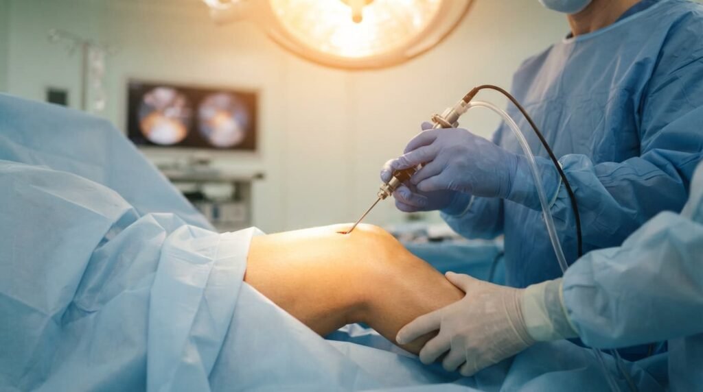 Knee surgery for fat pad impingement treatment