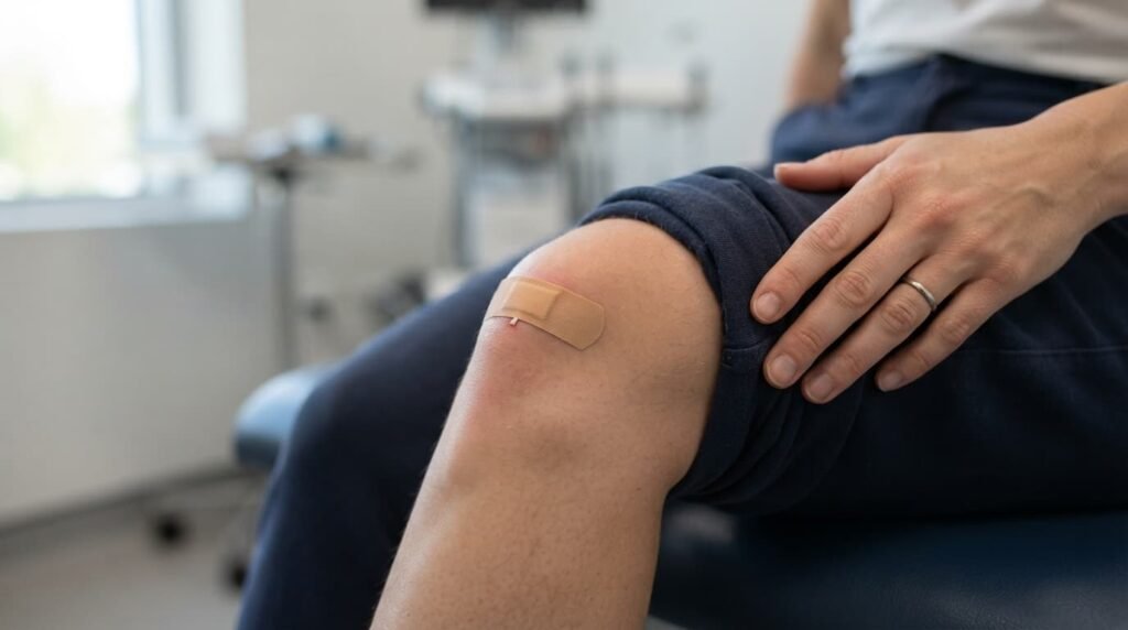 Arthrosamid Side Effects: Plaster After a Knee Injection