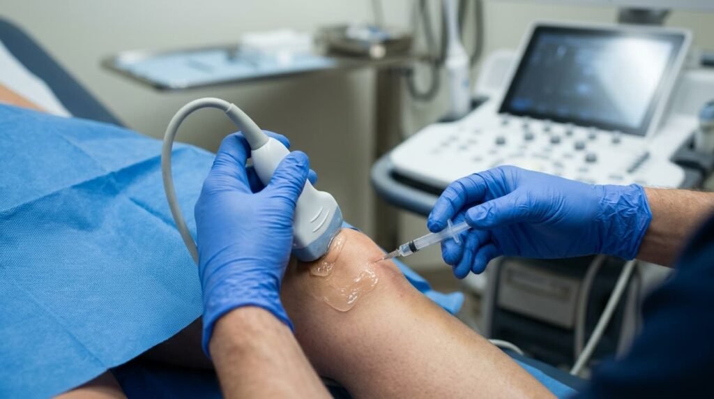 Ultrasound-guided knee injection