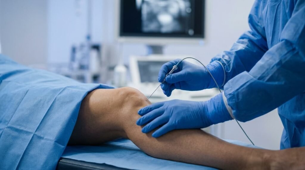 Clinical Examination of the Patellar Tendon Below the Kneecap