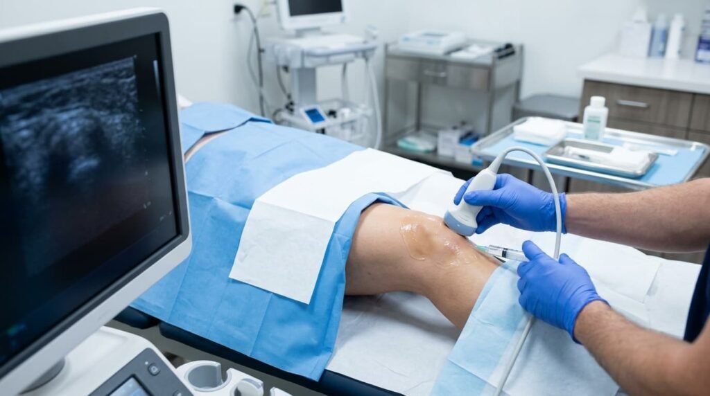 Ultrasound-Guided Arthrosamid for Kneecap Injection Visit