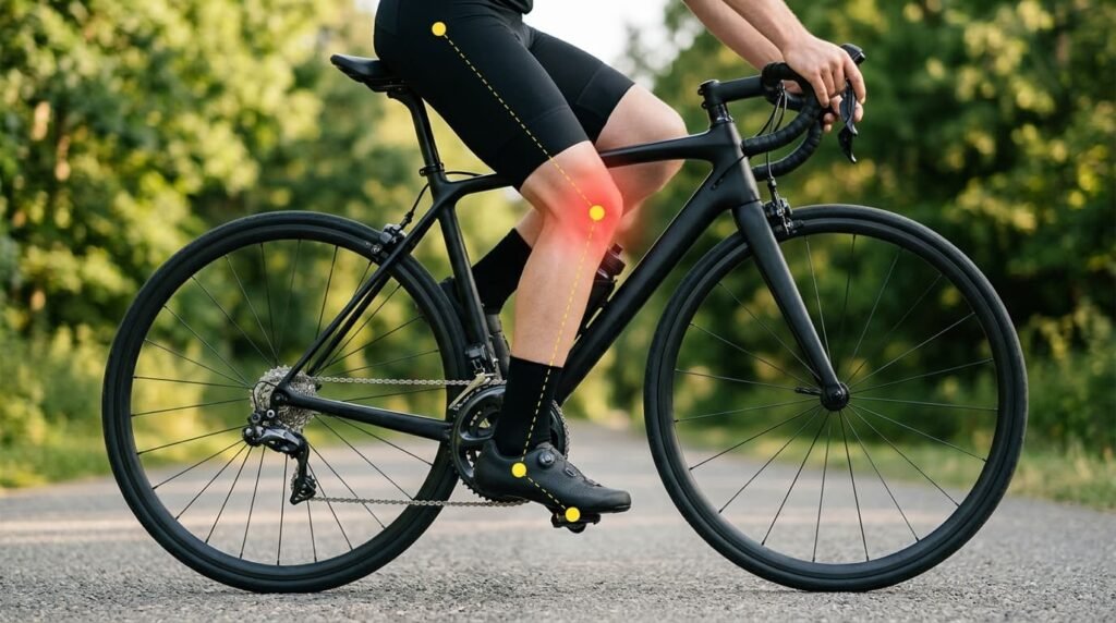 Knee Pain Cycling and Ideal Knee Bend at the Pedal Stroke